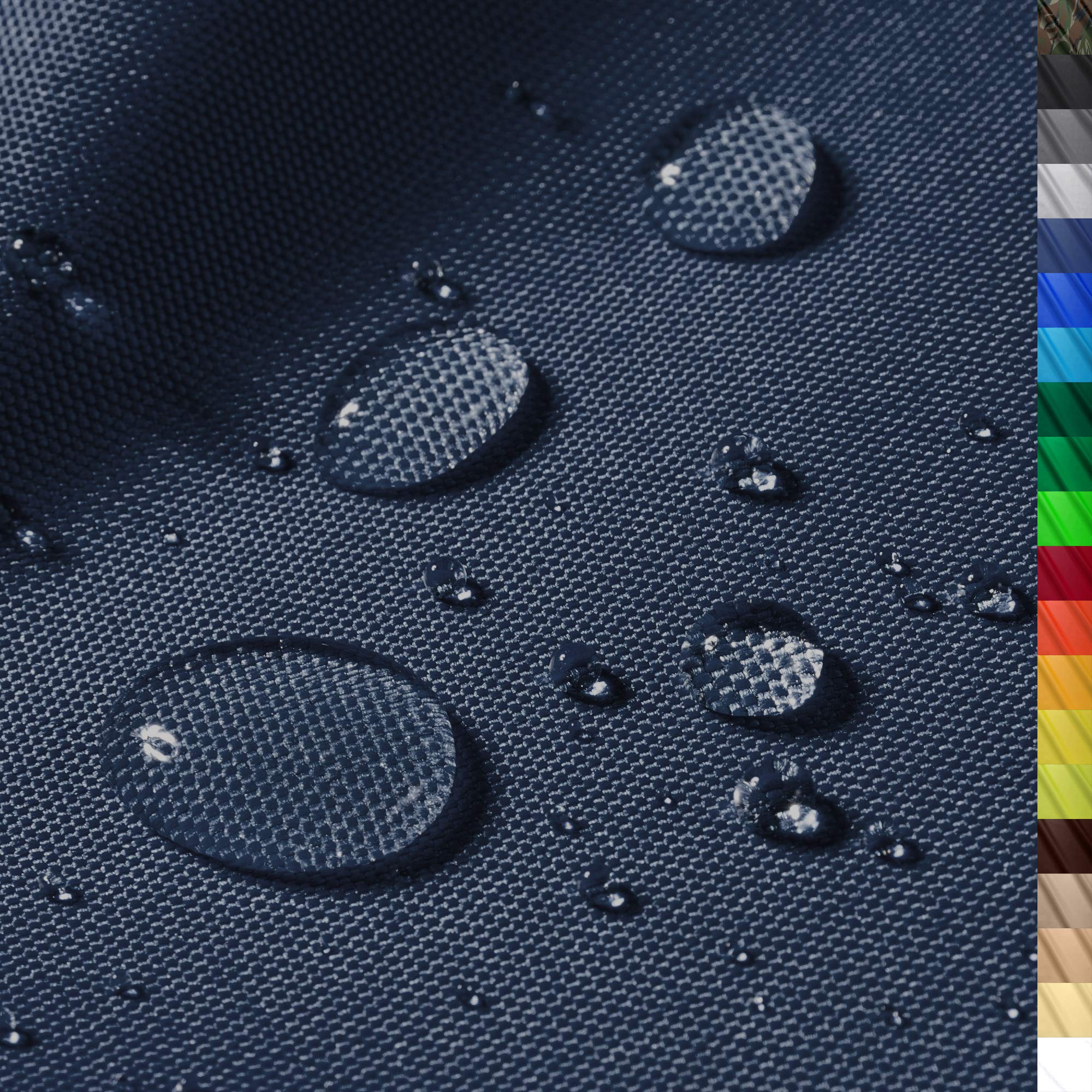 1buy3 "MONACO" Tejido de poliéster impermeable | 300cm x 160cm | Columna de agua 12.000 mm Color 15 | Azul | Tejido de poliéster 160cm de ancho por metro impermeable EXTERIOR — view 22