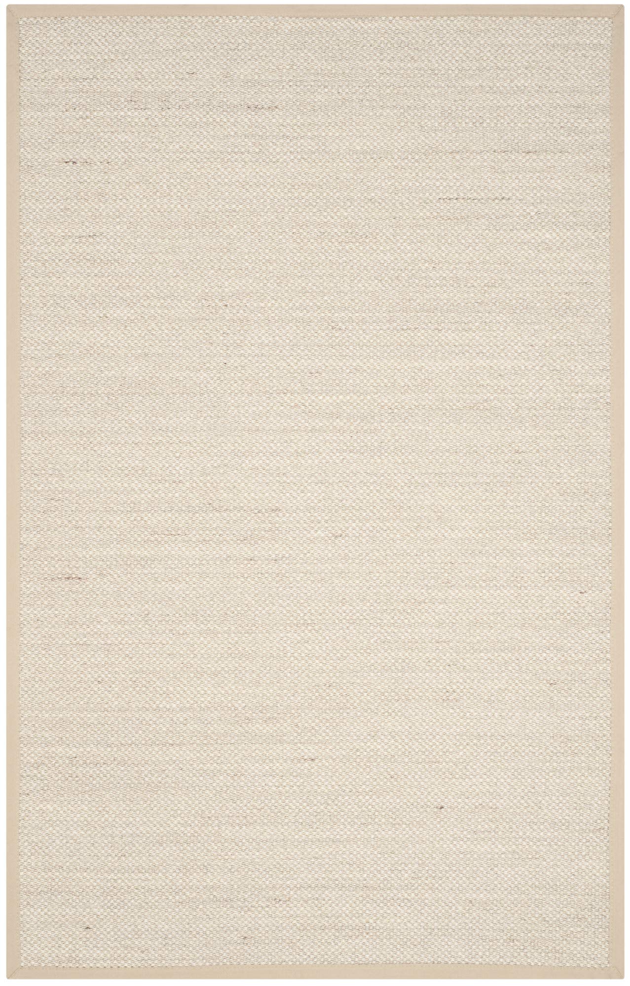 SAFAVIEH Natural Fiber Collection 5' x 8' Marble / Linen NF143B Border Sisal Area Rug