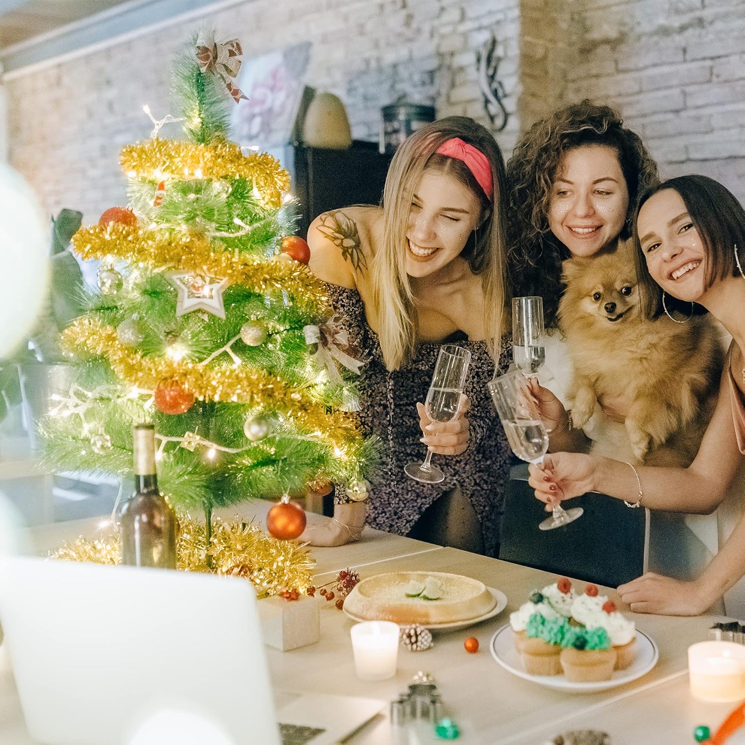 CANREVEL 4 Pieces 26.2 Ft Christmas Garland Metallic Shiny Twist Tinsel Garland Hanging Decorations for Christmas Tree, Mantle, Stairs Railing Decorations - Gold - Image 6