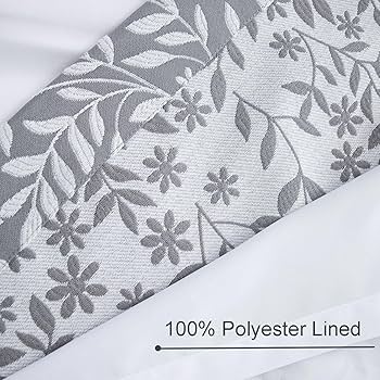 Extra Long Jacquard Curtain With White And Gray/silver Geometrical Pattern Grommet Top 12 15 16 17 18 19 20 24 Ft Story Great Room IKIRISKA