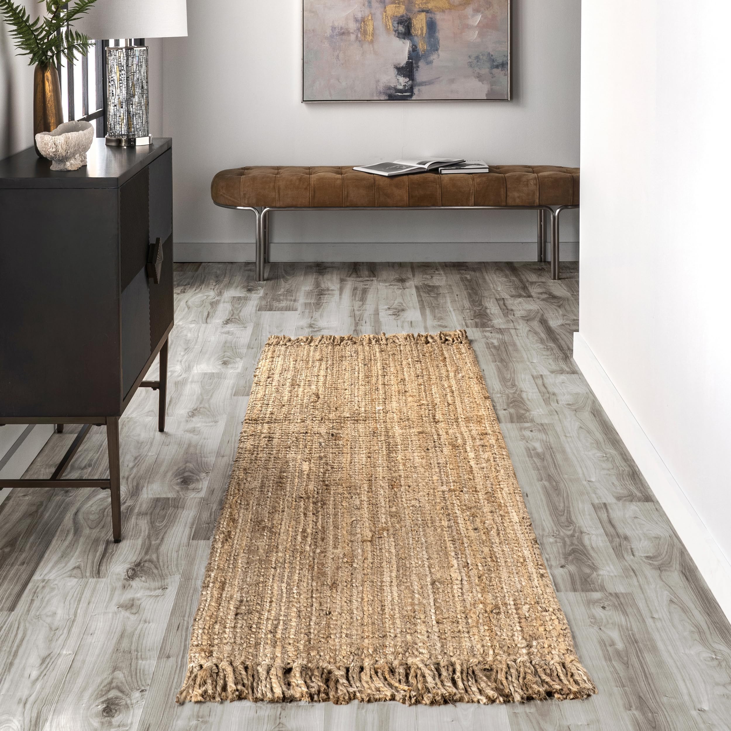 nuLOOM Chunky Loop Runner Rug, Natural (2' 6" x 8' Feet)