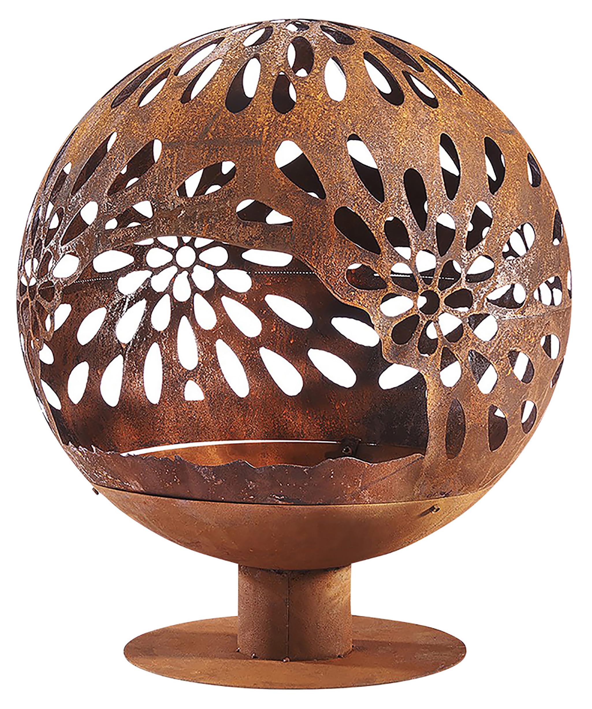 Kobolo Feuerschale Feuerkorb Bloom Kugelform 60x60x69cm 60x60x69 cm