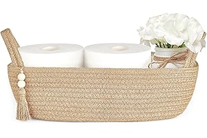 Mkono Back of Toilet Storage Basket for Organizing Bathroom Essentials