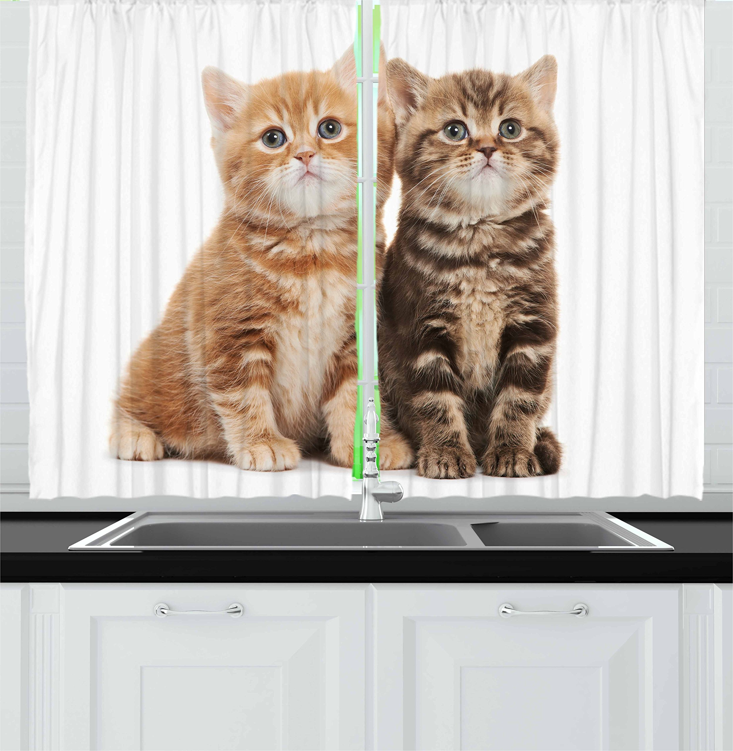 Cat Kitchen Curtains Curtains & Drapes