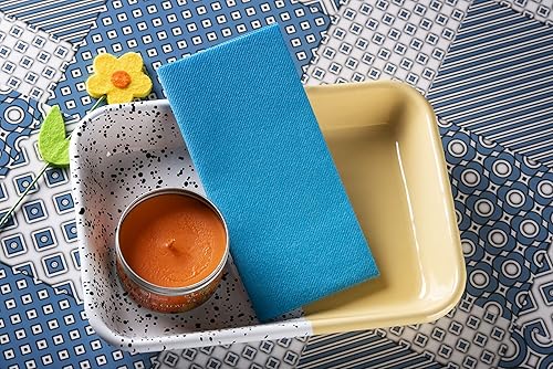 Vista 5 de Servilletas de papel azules Tela desechable de lino como servilletas de cena Toallas de mano Toallas de mano Servilletas de papel suaves