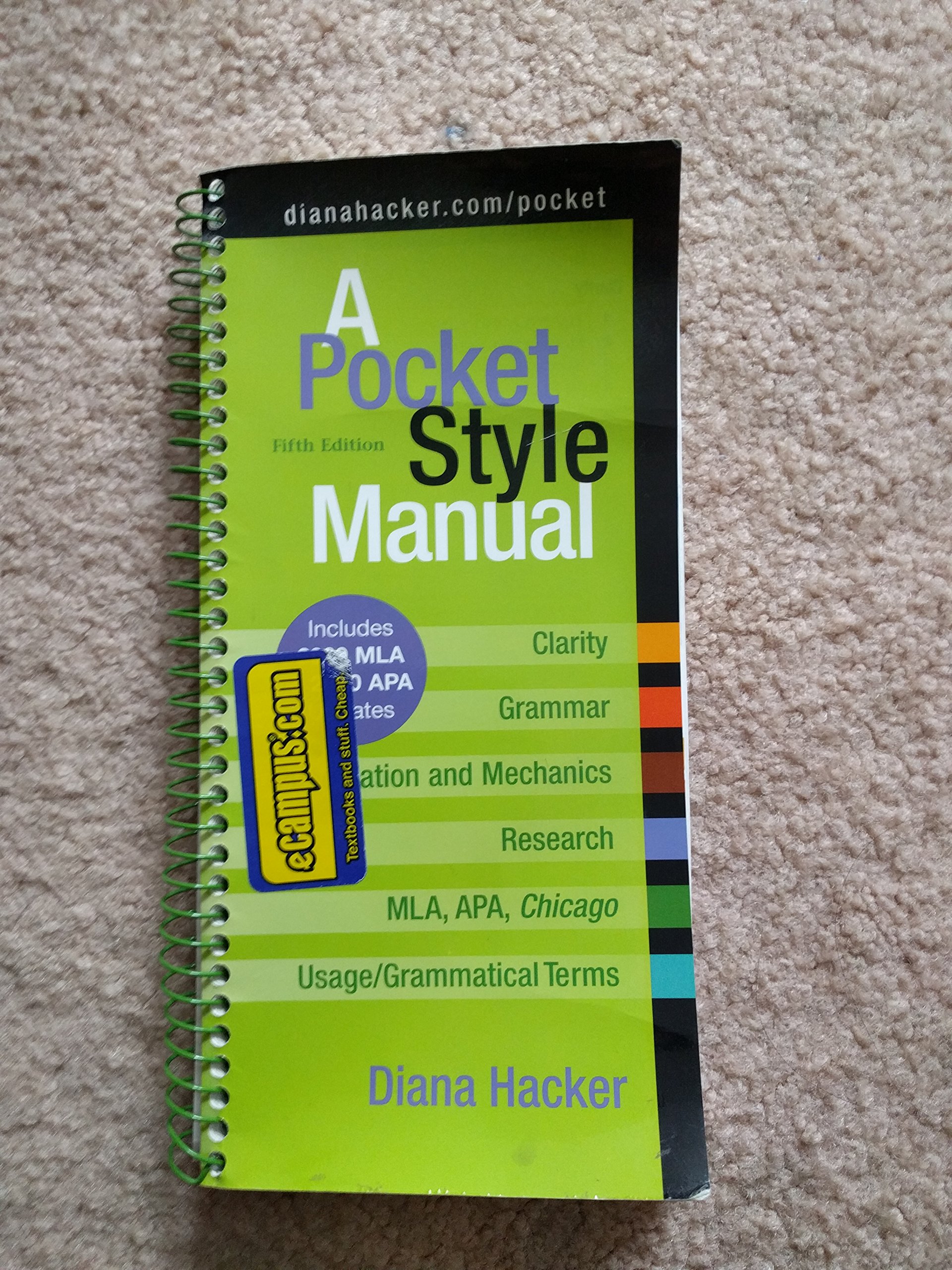 A Pocket Style Manual 5e with 2009 MLA