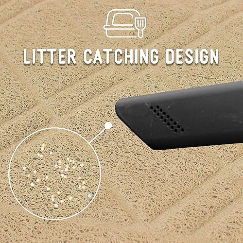 Miniatura 3 de Downtown Pet Supply - Tapete de arena para gatos - Tapete de arena para gatos - Suministros para gatos - Tapete acolchado antideslizante para caja