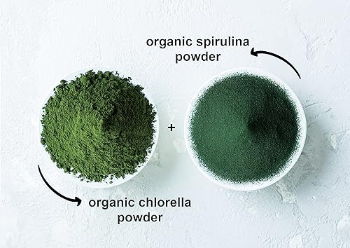 Miniatura 5 de Food to Live Mezcla de polvo de algas orgánicas, 16 libras, mezcla de espirulina y clorella 5050, sin OMG, rica en clorofila, cruda, pura, vegana