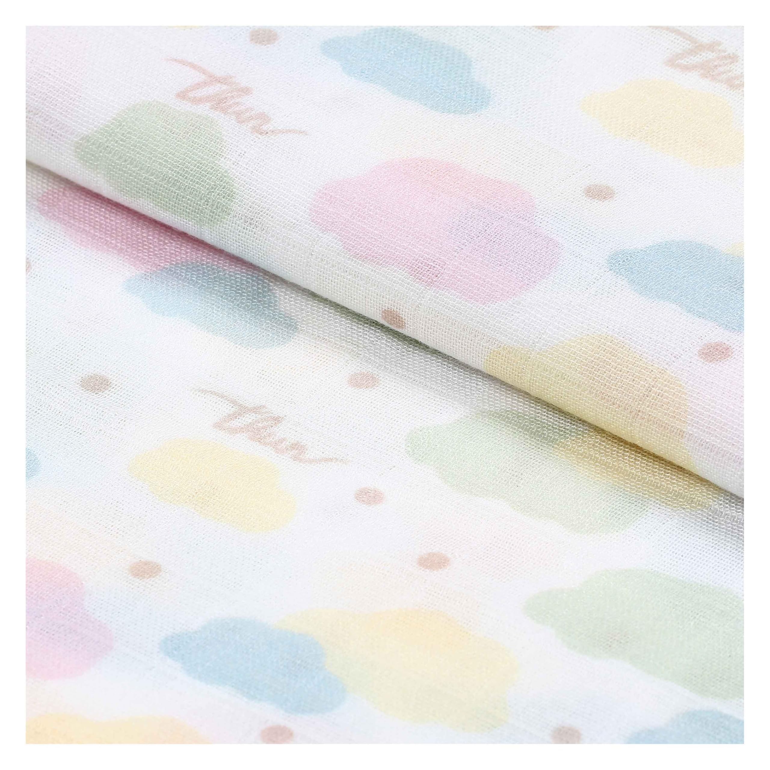 THUN - Copertina in bamboo - 70% viscosa di bamboo, 30% cotone - Collezione Baby Dolce Fattoria - 120 x 120 cm