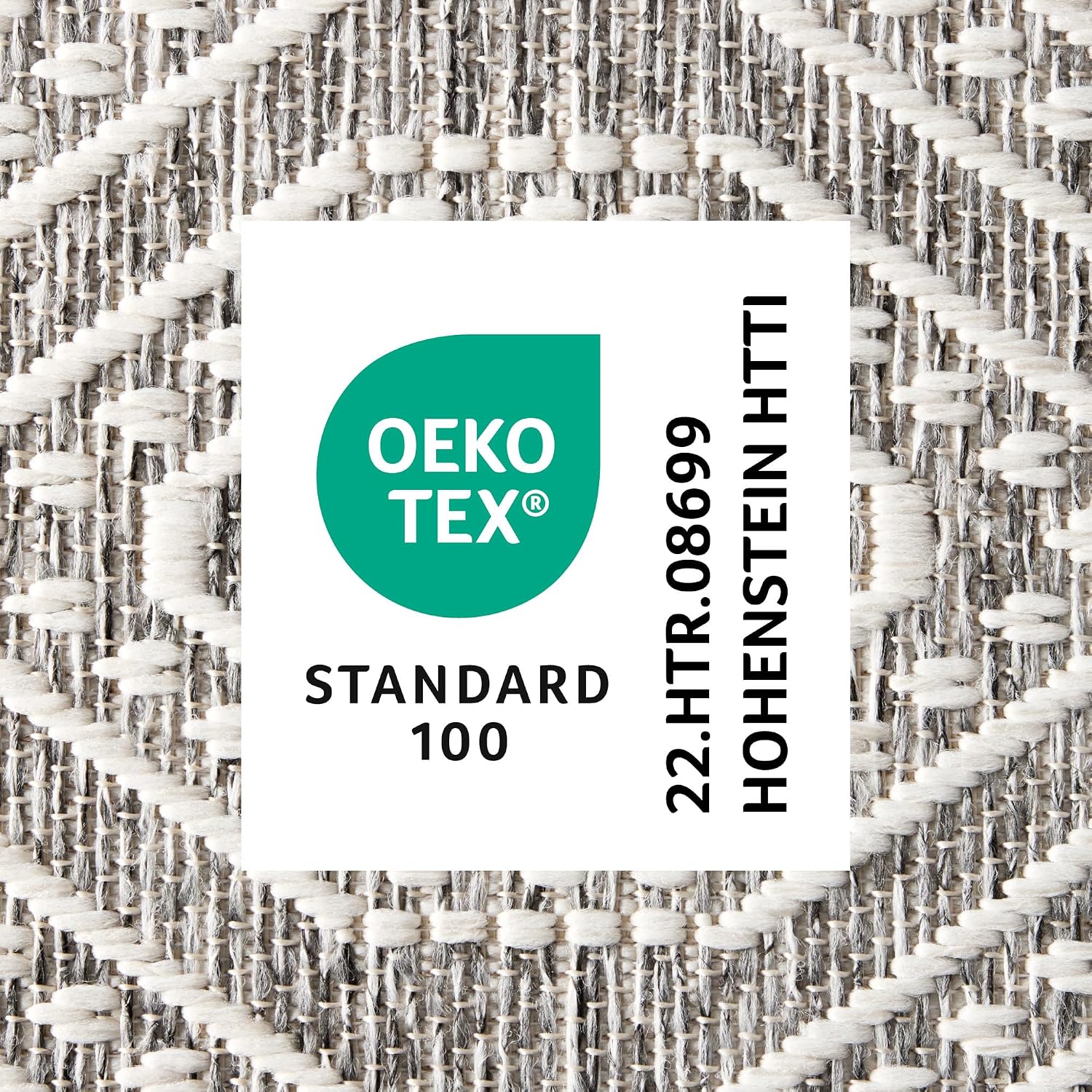 Nicole Miller New York Corin Ogee Indoor Outdoor Area Rug, UV Fade Resistant, Low Pile, Warm Grey/Cream, 5'2"x7'2"