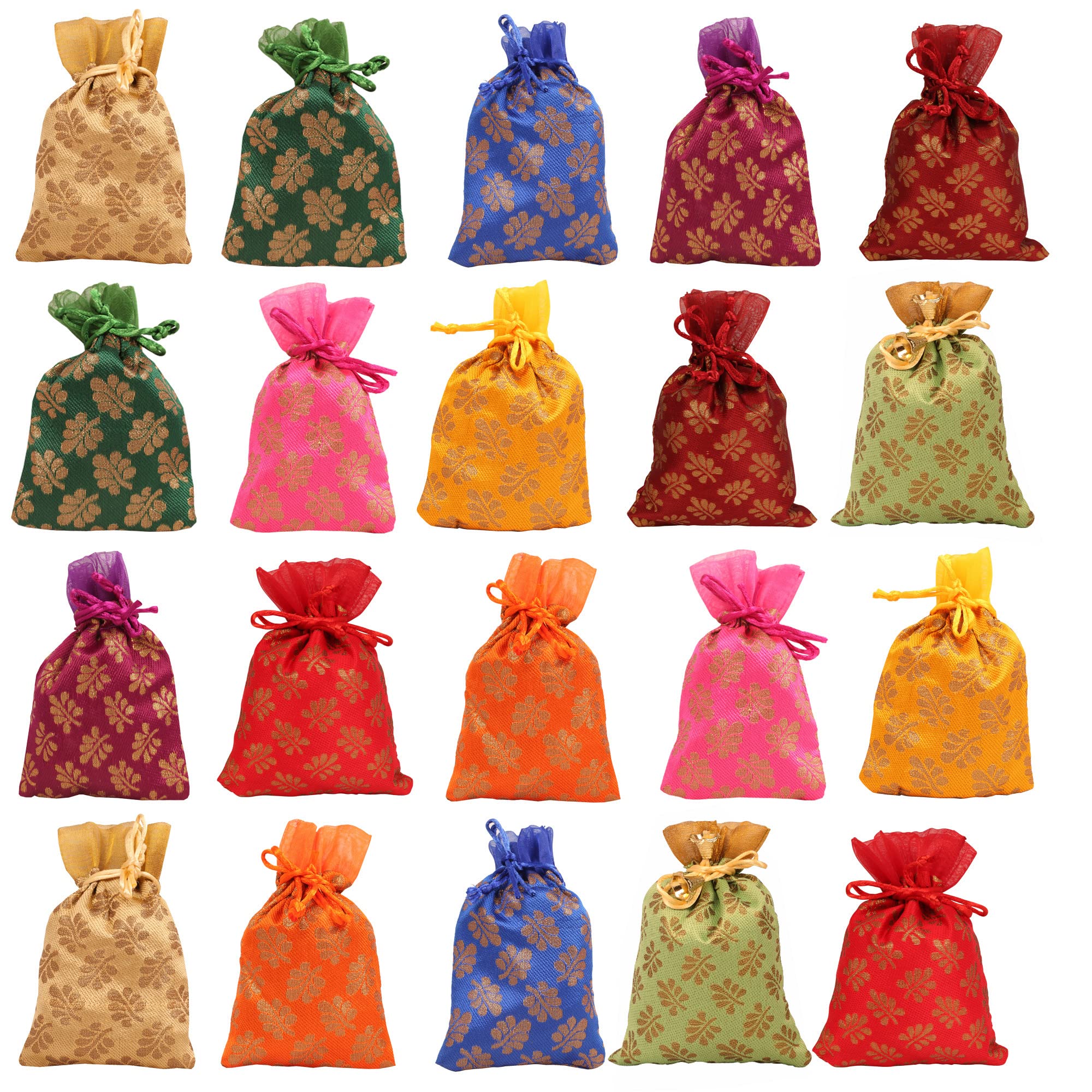 Touchstone Drawstring Bags Traditional Indian Handcrafted Fabric Perfect for Gifts Jewelry Weddings Pouches Purses Potli