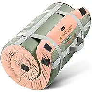 GAIALOOP Floor Memory Foam Car Camping Bed Glamping Roll Up Futon Mattress, Japanese Floor Sleeping Mat Camp Cot Mattress Pad Travel Guest Side Sleepers [Twin: 75 * 38 * 3'']