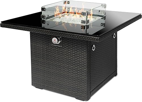 Miniatura 6 de Outland Fire Table Valla de protección contra el viento de vidrio templado para mesas cuadradas de 36 pulgadas serie 410 para fogatas de propano al