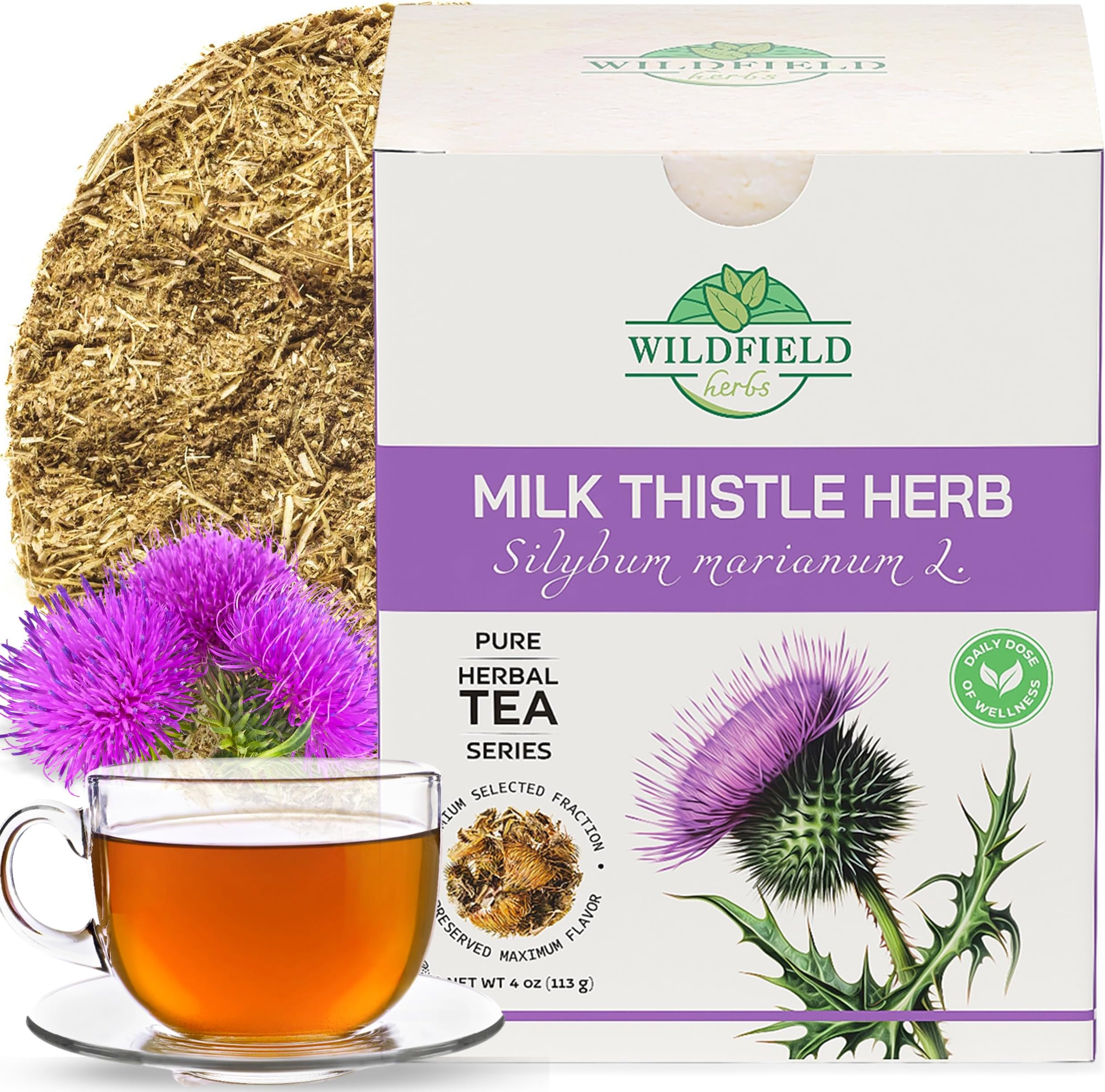 4 oz. Milk Thistle Herb Dried Milk Thistle Herbal Tea Bags (Silybum Marianum) - 113g Herb Tea Cardo Mariano