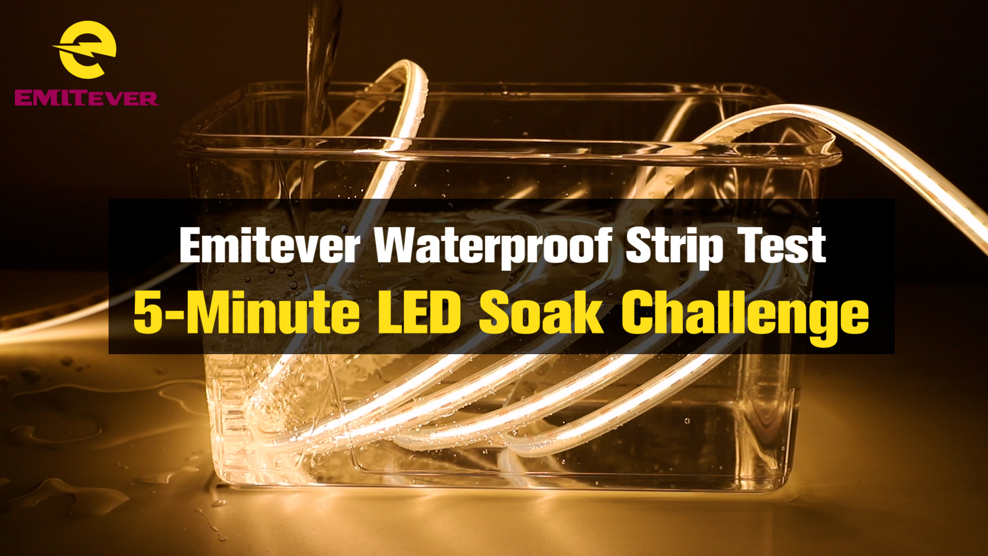 Image of EMITEVER Warm White COB Strip Light 2700K 16.4ft,IP67 Waterproof,Dimmable