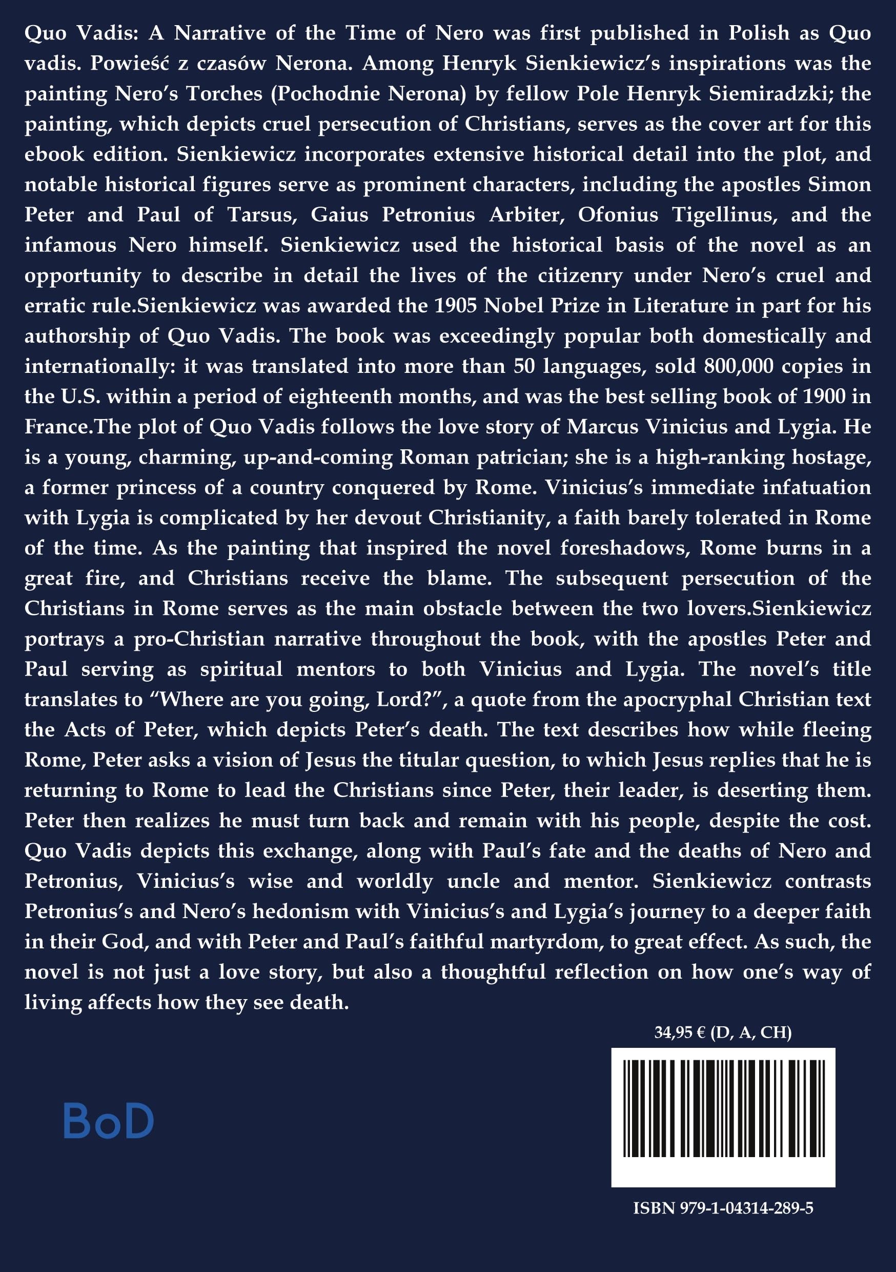 Quo vadis: By henryk sienkiewicz