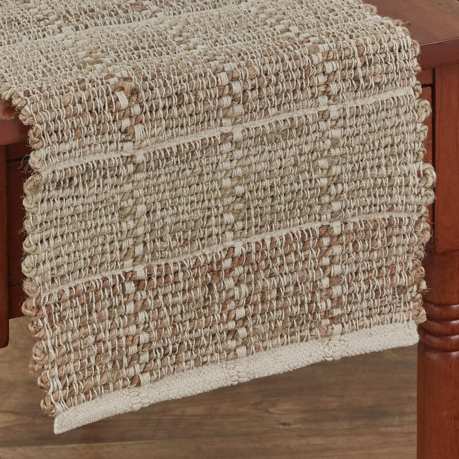 Park Designs Park Designs Beige Sand Origins Table Runner 13" X 36", Reversible Thick Woven Rustic Tabletop Mat for Country Table Centerpiece & Neutral Farmhouse Home Decor
