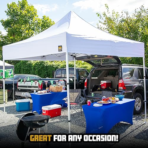 Miniatura 5 de Toldo desplegable resistente de 10 x 10 - EZ Up, marco de aluminio de grado comercial, altura del marco plegado de 42 pulgadas, UPF 50+, tienda de