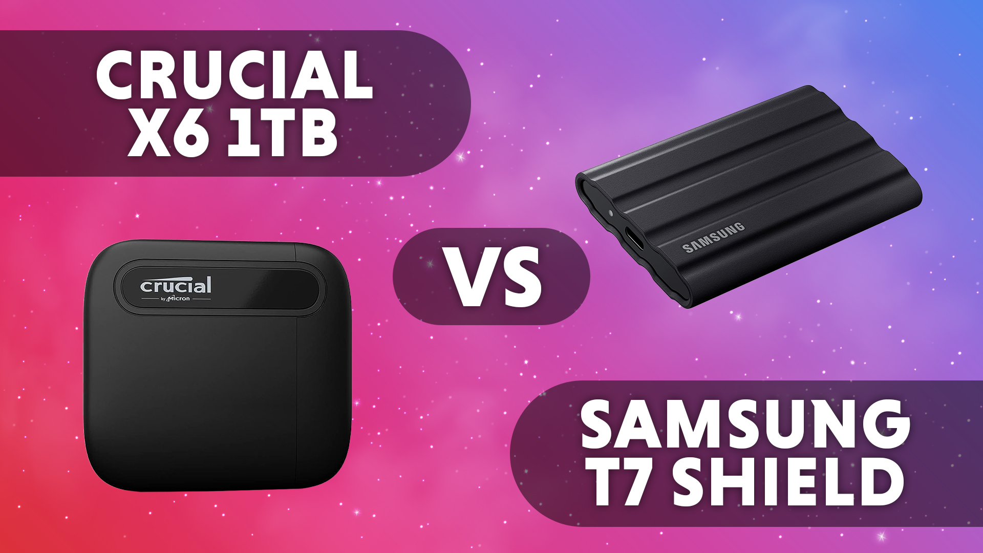 Watch Crucial X6 1TB X Samsung T7 Shield Comparison #thisorthat on