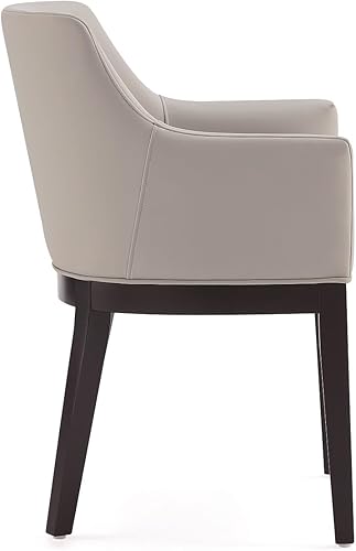 Miniatura 6 de Manhattan Comfort Gansevoort - Silla de comedor moderna de piel sintética con brazos, tapicería de cuero sintético sobre marco de madera de haya