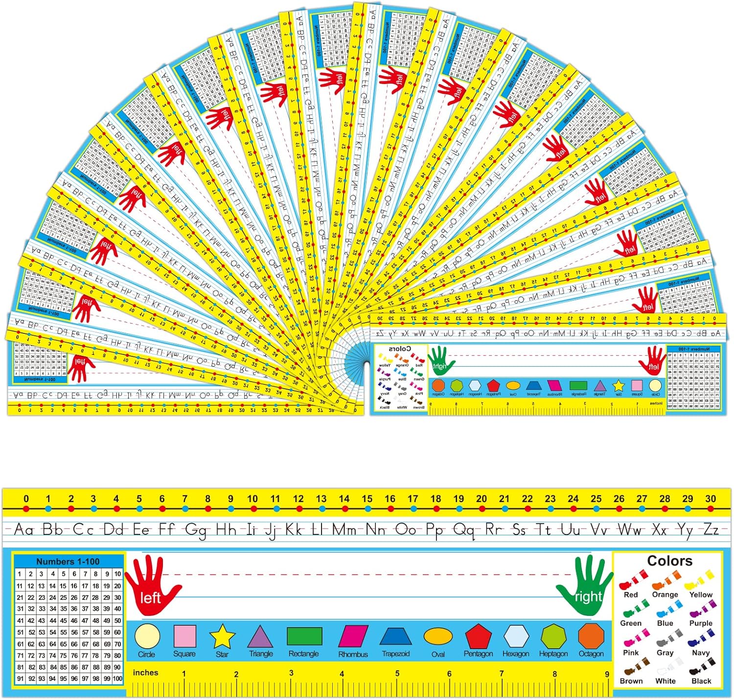 36 Pack Name Plates for Classroom Desks, Kindergarten Name