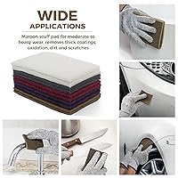 Vista 6 de S SATC Paquete de 10 almohadillas de uso general de 6" x 9", 2 de cada una granate, gris, dorado, morado y blanco, almohadillas para desgaste