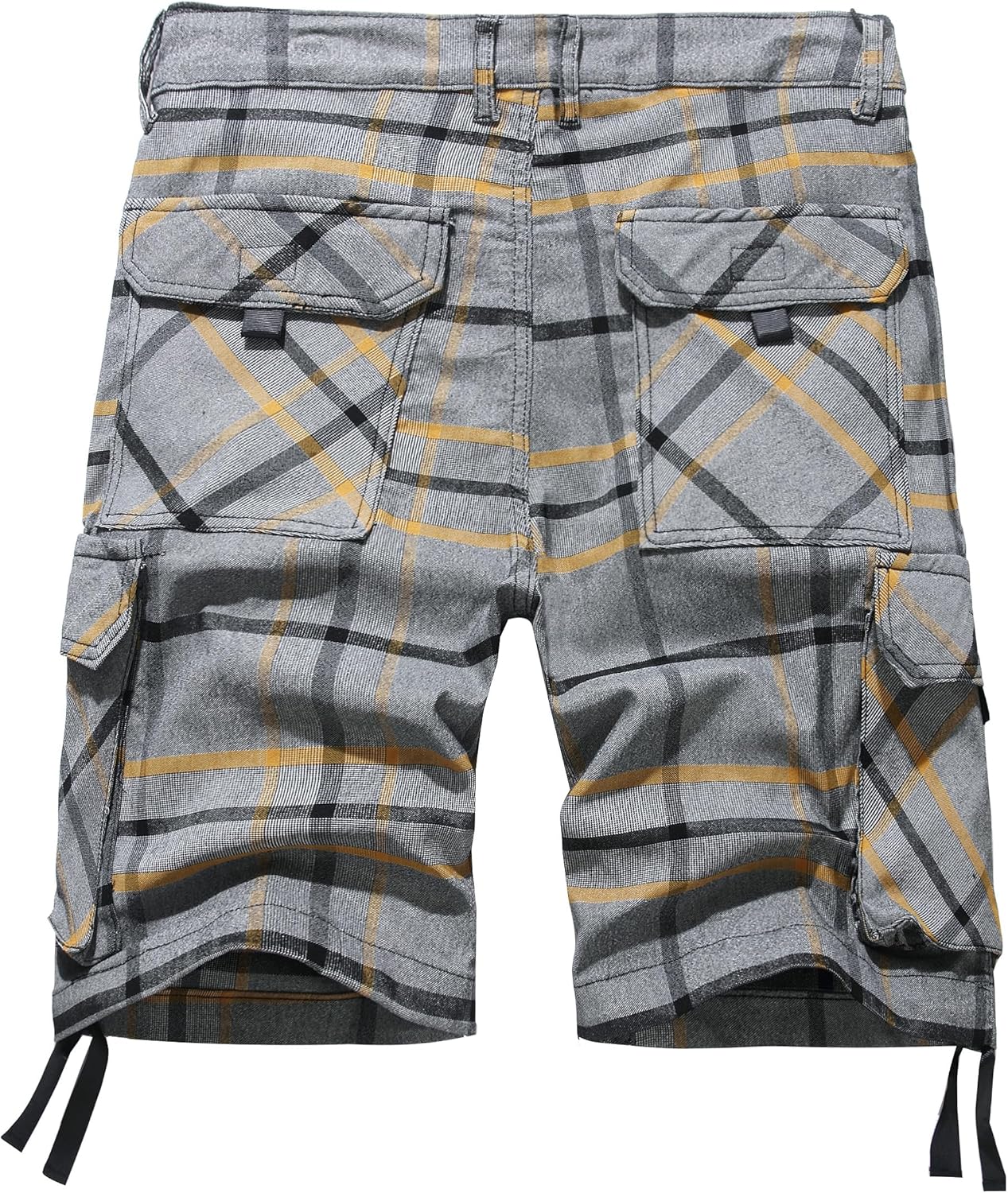 NOVOCCT Cargo Short for Men Relaxed Fit Plaid Outdoor Hiking Work Stretch Cotton Casual Shorts with Multi-Pocket - Image 3