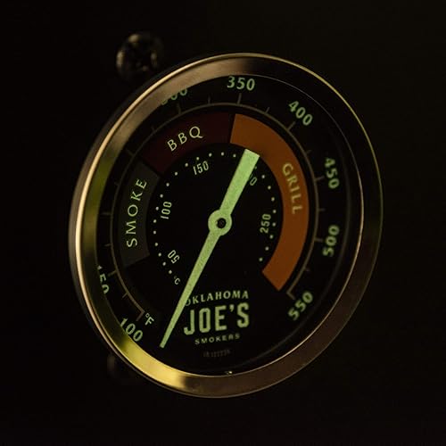Miniatura 7 de Oklahoma Joe's Highland - Funda para ahumador Offset, color negro y manómetro de temperatura Oklahoma Joe's 3695528R06, color plateado