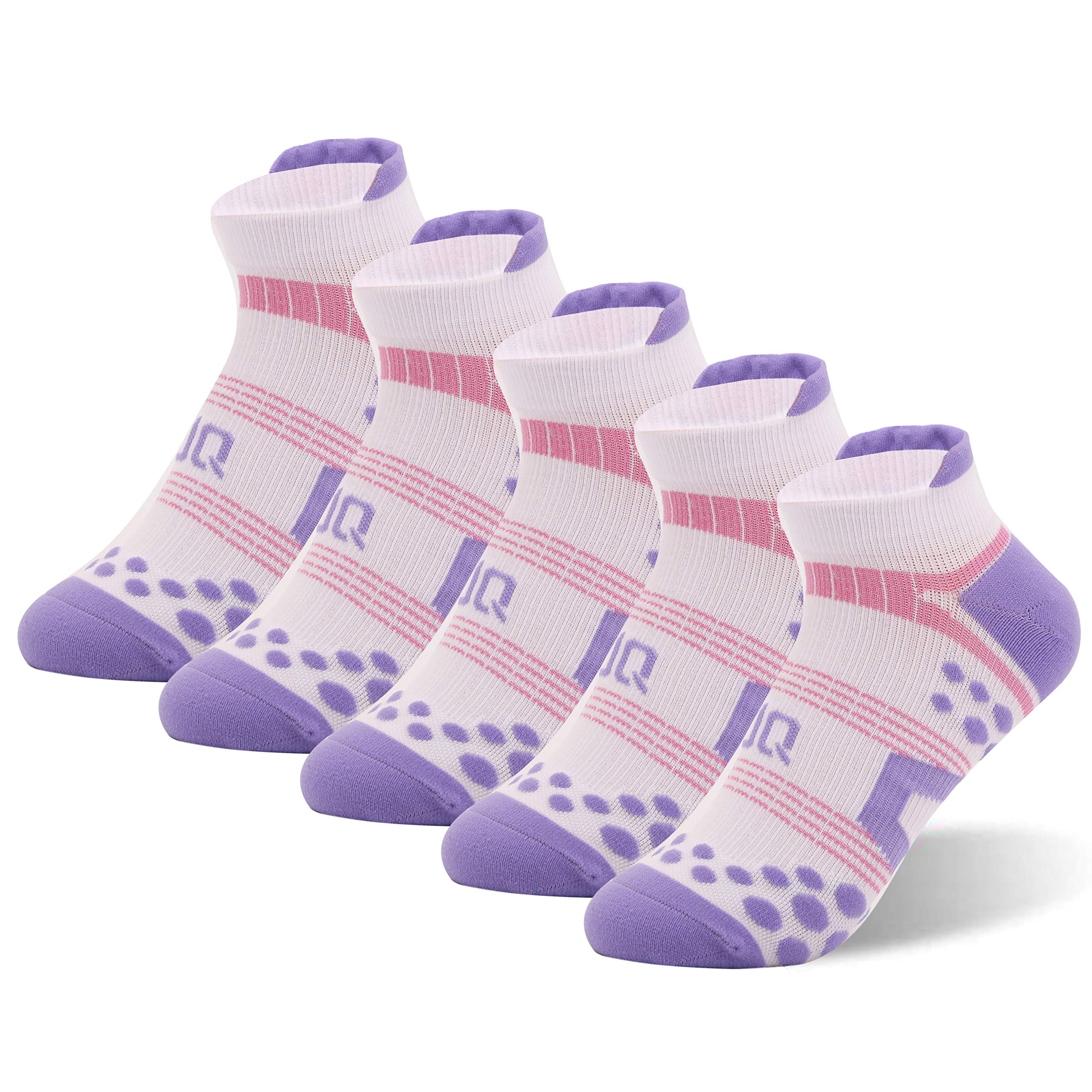 Compression Socks Athletic Fit for Sport Hiking & Running Travel Sweat Wicking Anti Smell for Women (15-20 mmhg)