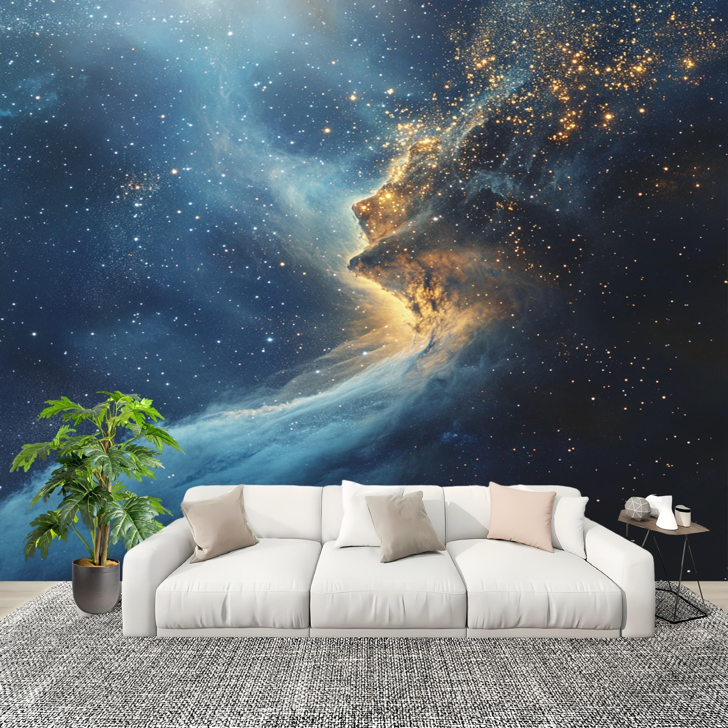 Papier peint panoramique 400x280 poster géant mural bleu intissé univers chambre