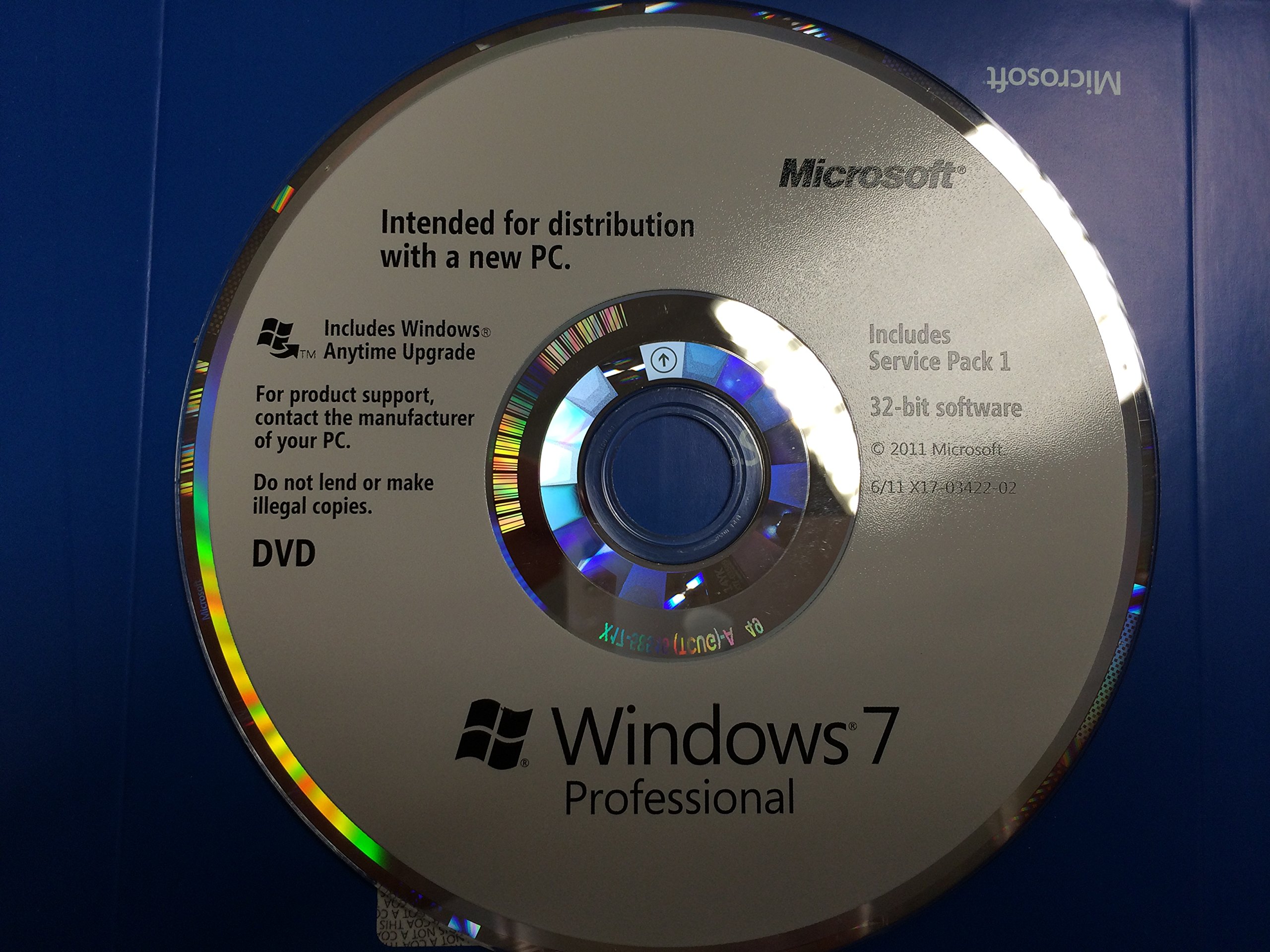 MICROSOFT WINDOWS 7 PROFESSIONAL OEM DVD 32BIT | FQC-08279