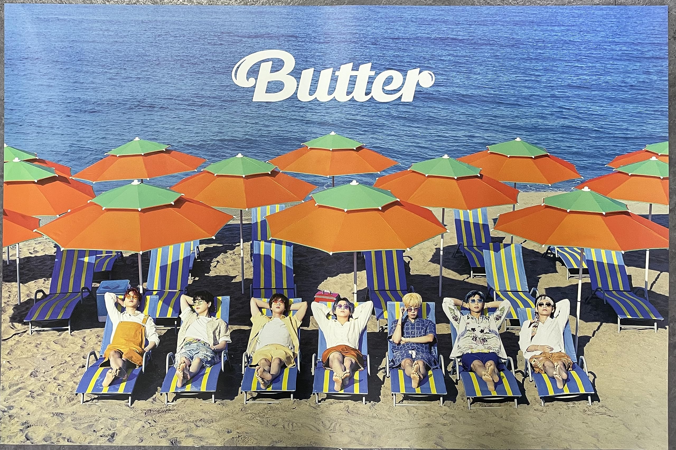 Amazon.com: BTS - BUTTER album Official Unfolded Poster in tube