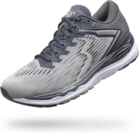 361 Degrees Men?s Sensation 4 Running Shoe, Sleet/Ebony, 10 D(M) US 361 Degrees Men?s Sensation 4 Running Shoe, Sleet/Ebony, 10 D(M) US