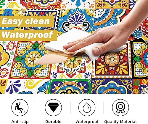 Vista 18 de weesire Alfombra de cocina verde antifatiga para el suelo de la cocina, alfombras de cocina, verde salvia, floral, hierbas, espuma viscoelástica