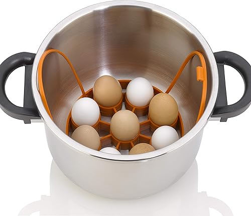 Miniatura 8 de Zavor Juego de silicona para uso diario  Cesta de vapor + estante de huevococina + molde de mordeduras de huevo para ollas a presión, ollas