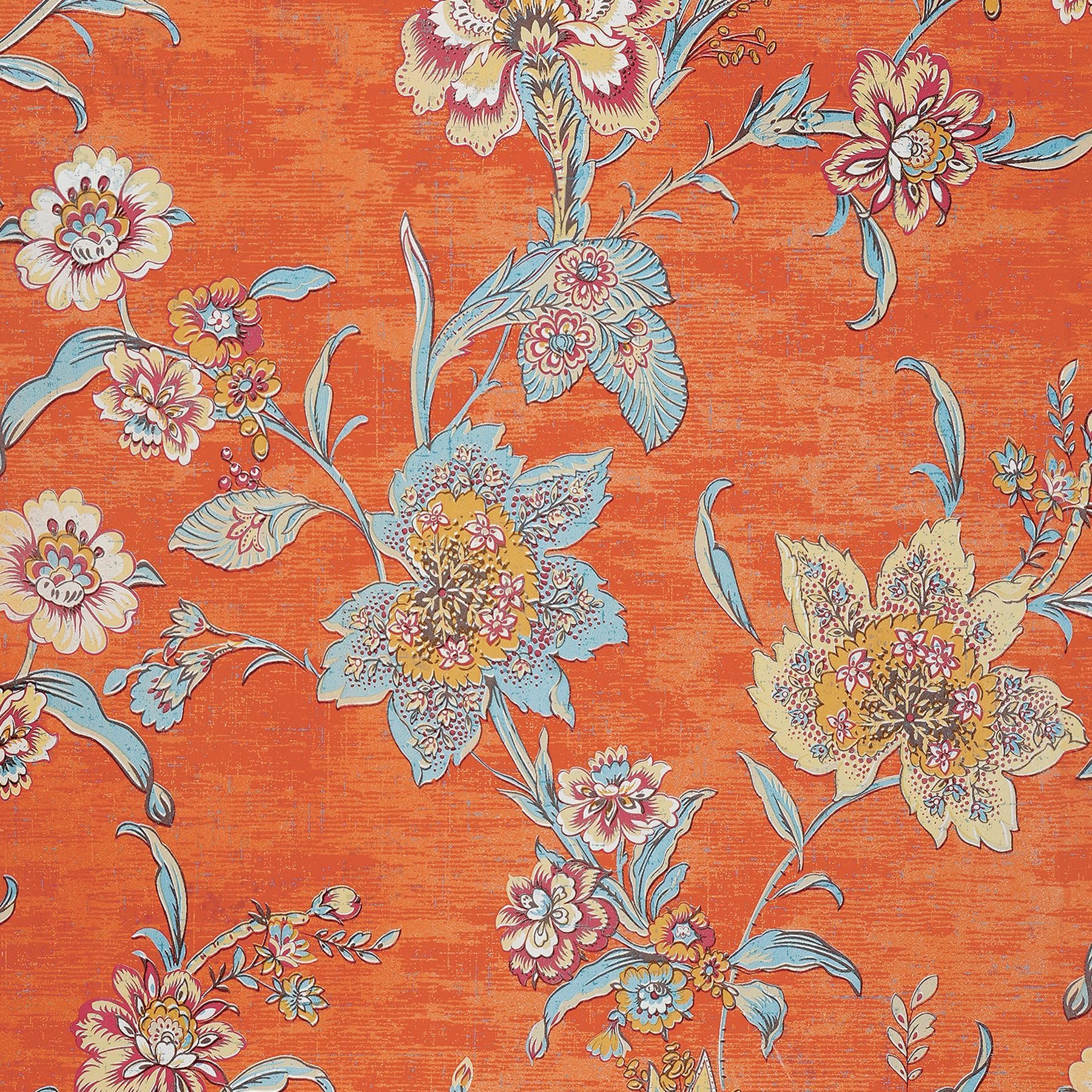 Decotalk Papel Pintado Vintage Floral Autoadhesivo Flores Hojas 44.5X900cm