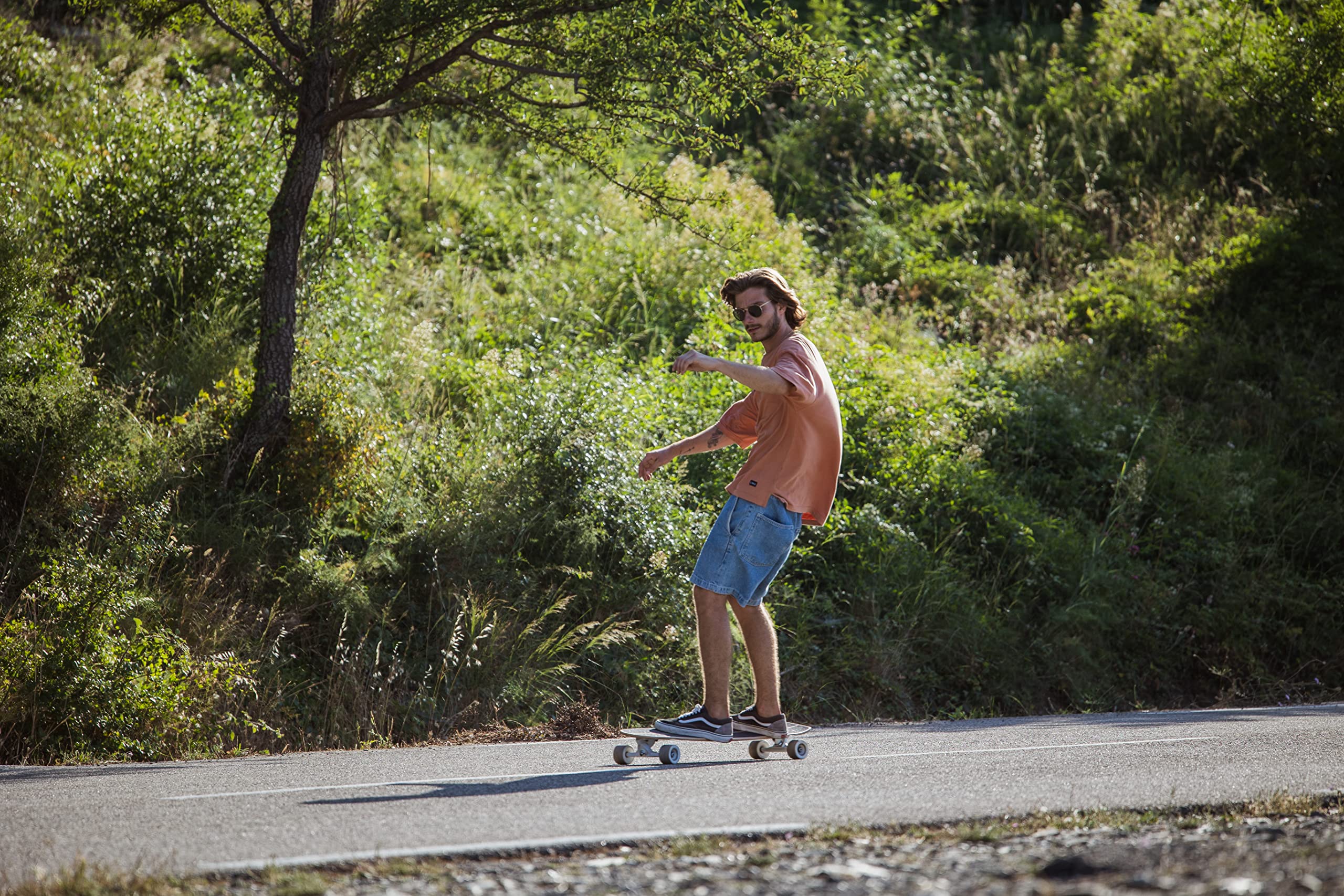 Coasto Longboard Azur 36'' Skateboard Balade Carving Dancing Freeride Cruiser Tout Terrain Bleu