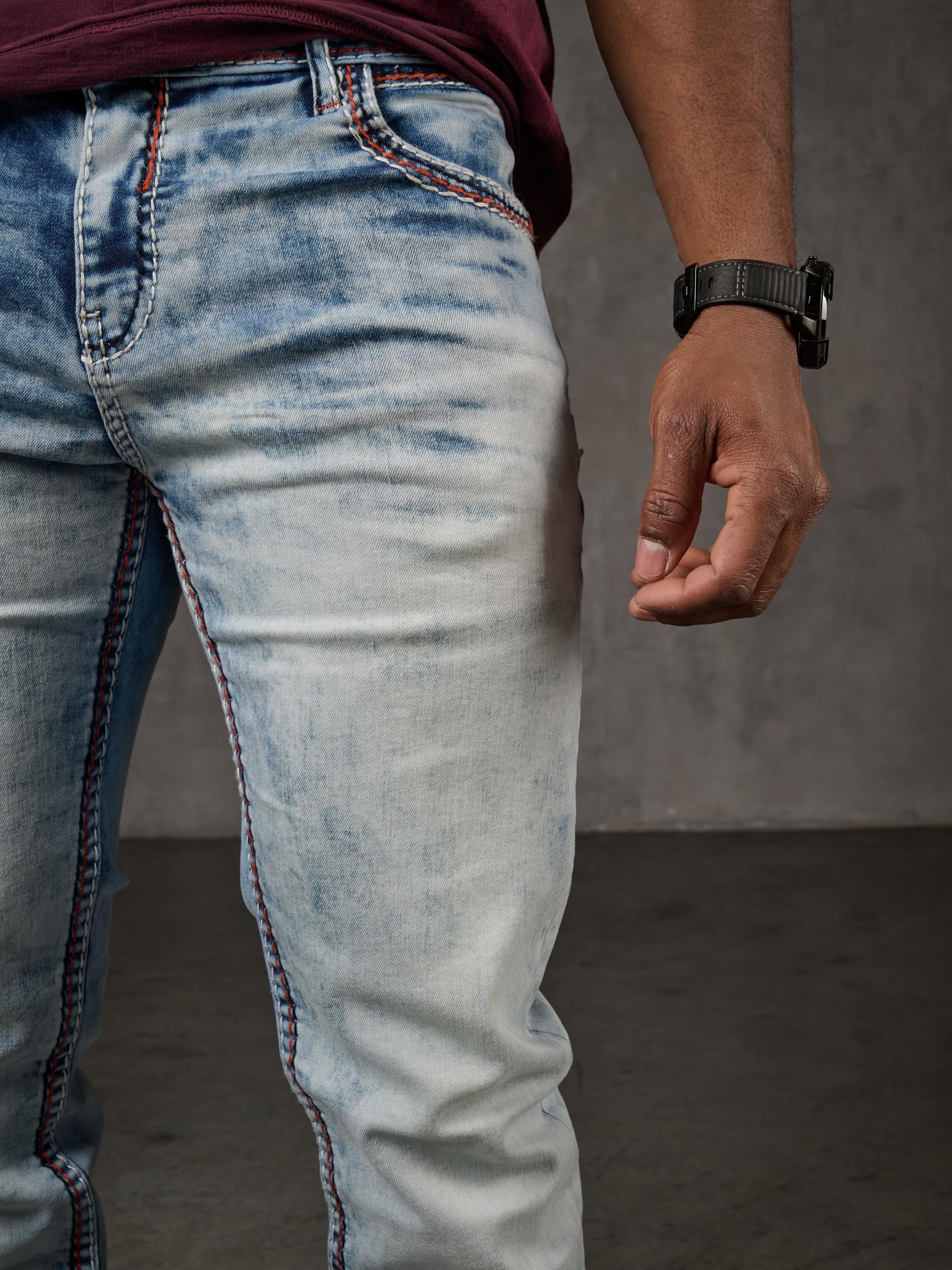 Cipo & Baxx Herren Jeans | Dekorative Nähte & Details | Casual & Modern | Praktisch für Alltag | für Stilbewusste Outfits