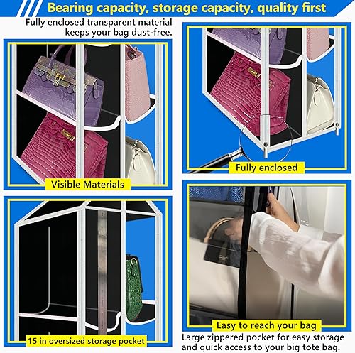 Miniatura 10 de zebricolo, Organizador de monedero, 2 unidades, armario de percha de monedero, 8 bolsillos, organizador de bolsas para armario, bolsillos más