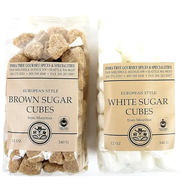 India Tree Demerara Brown Sugar Cubes from Mauritius| Fair Trade Vegan NonGMO Gluten Free All-Natural Gourmet Sweetener for Coffee, Tea, and Baking | 12 Oz Bag (Pack of 3) 4