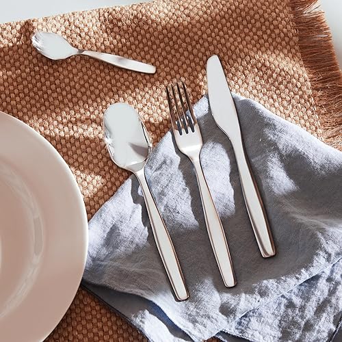 Miniatura 5 de Alessi ANF06S24 Itsumo - Juego de cubiertos compuesto por seis cucharas de mesa, seis tenedores de mesa, seis cuchillos de mesa, seis cucharas de