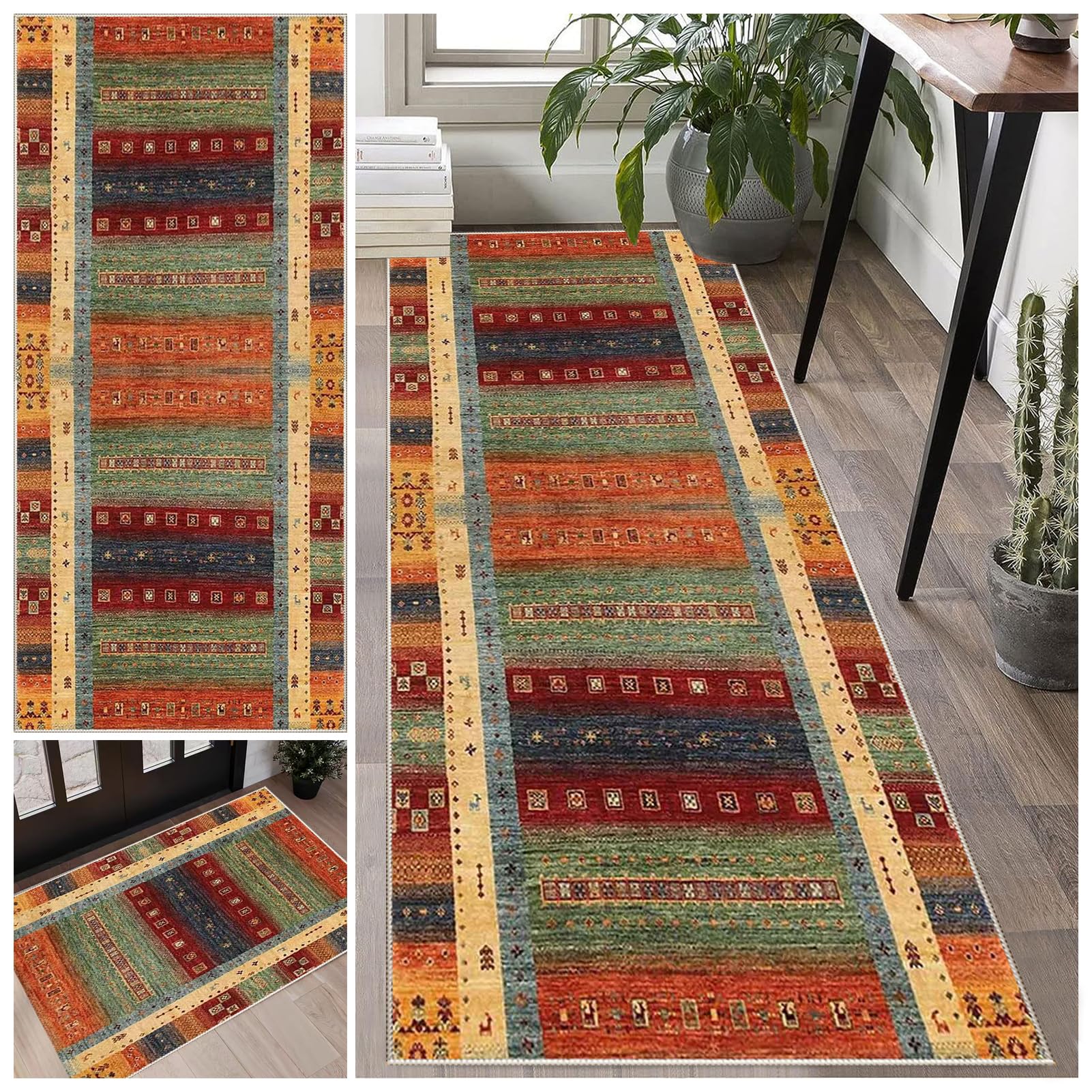 90 x 280 cm Tappeto Corridoio Lungo Passatoie per Cucina Passatoia Ingresso Tappeto Cucina Antiscivolo Lavabile Tappeto Passatoia Corridoio Moderno per Cucina Lavanderia Runner Corridoio