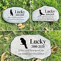 Vista 5 de Zatanmulo Piedra conmemorativa personalizada para mascotas, piedra conmemorativa de jardín personalizada, lápida de perro, lápida de gato, placa