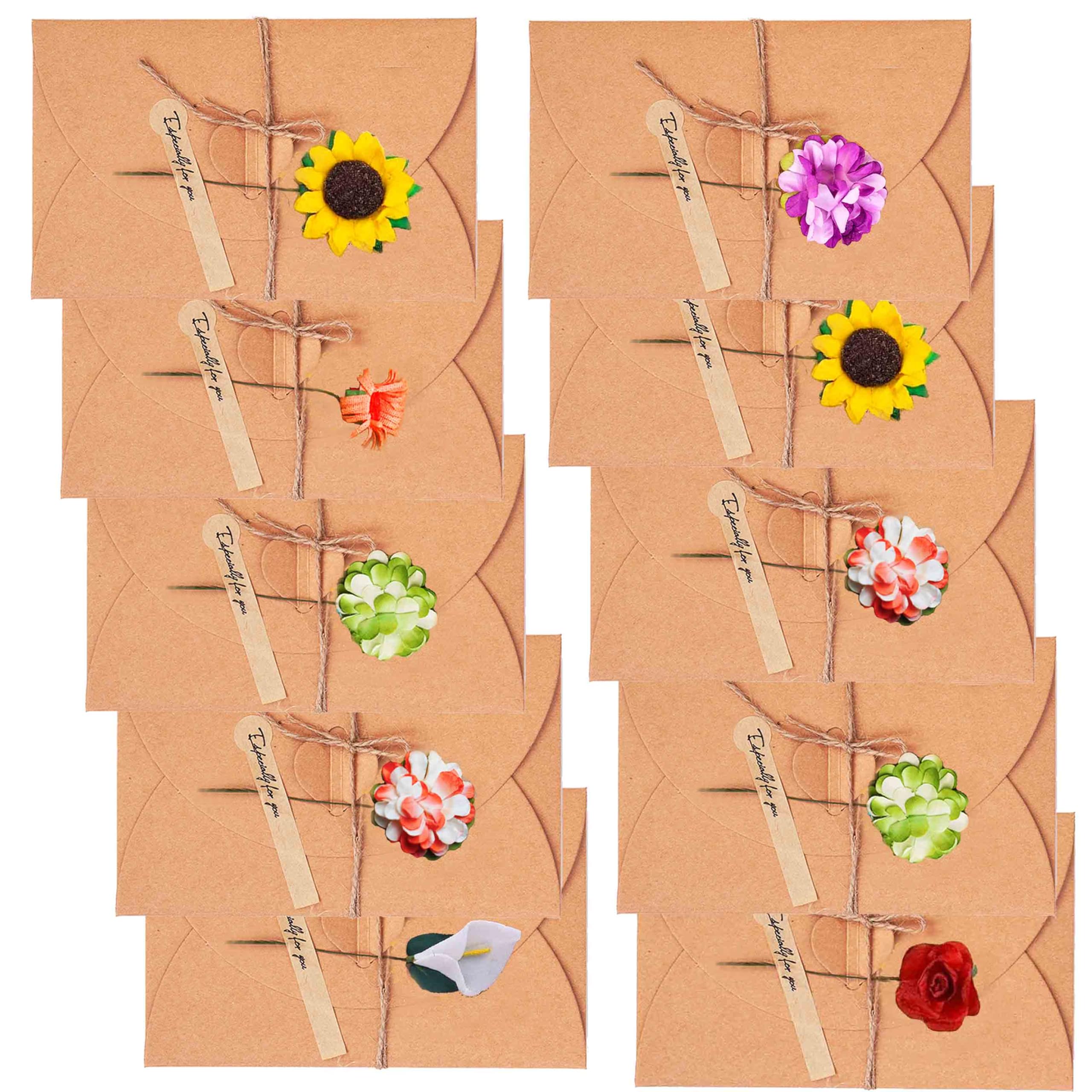 Lot De 28 Enveloppes En Papier Kraft Naturelles - 15,5 X 10,5 Cm - Pour Cartes Et Invitations