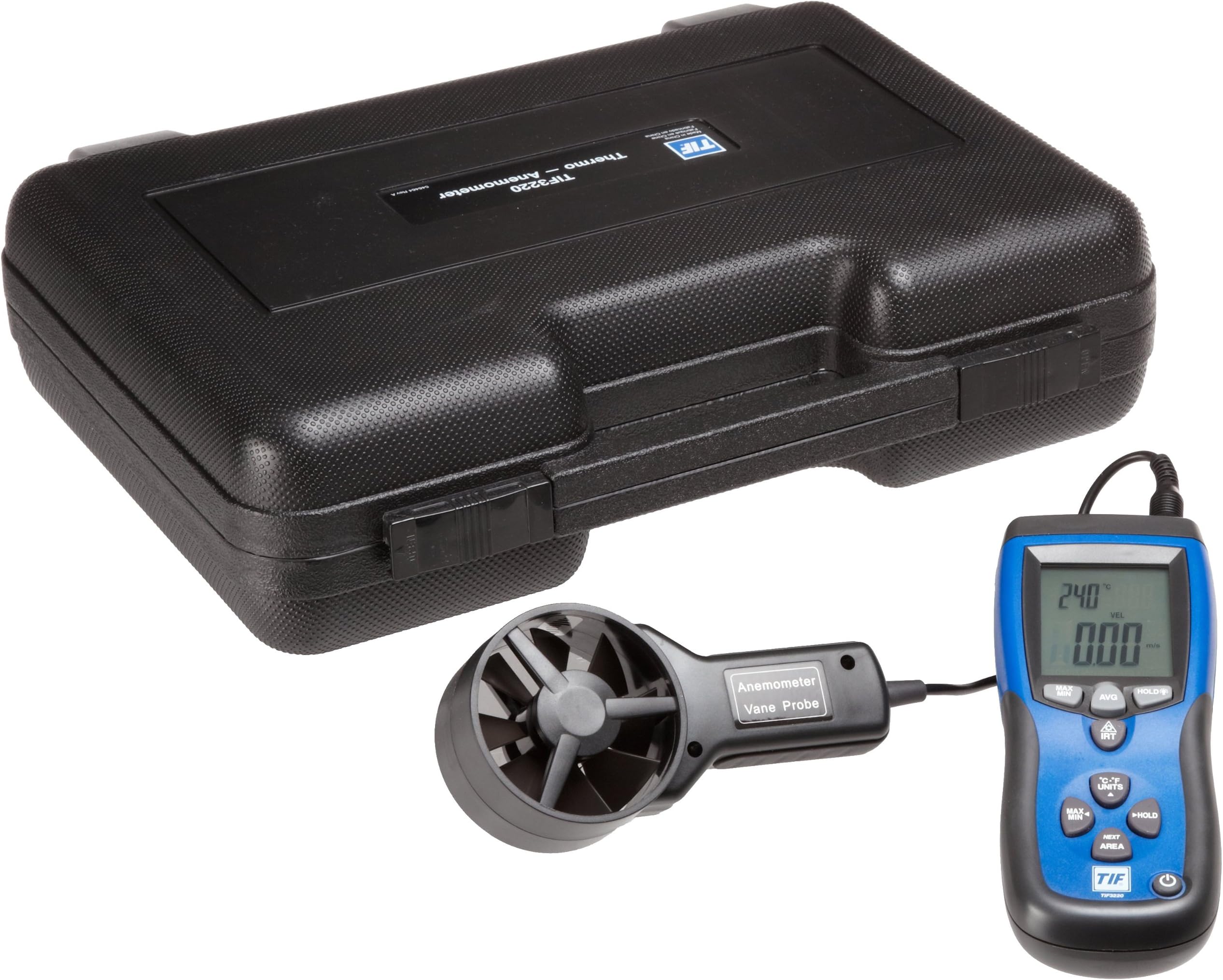 Robinair TIF3220 Thermo-Anemometer and IR Thermometer, LCD