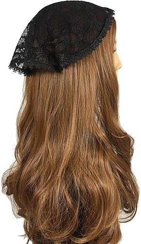 Miniatura 3 de PAMOR Capilla Cap Velo Floral Encaje Mantilla Inspirado Círculo Cabeza Redonda Cubierta