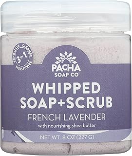 Pacha Soap, Soap Scrub Whipped French Lavender, 8 Ounce