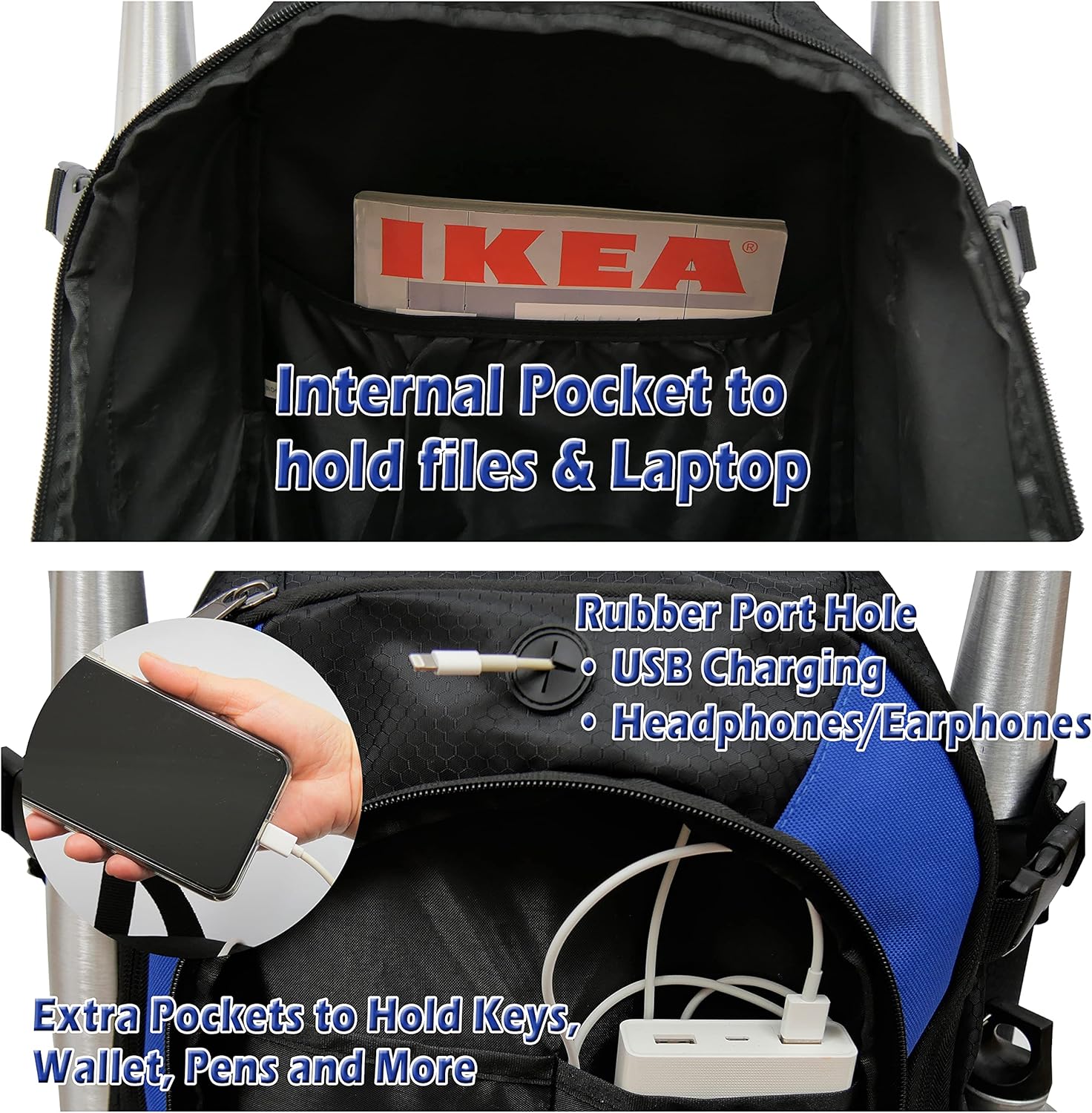 Ksports Baseball Bag Blue- Backpack for Baseball, T-Ball & Softball Equipment & Gear for Youth and Adults - Holds Bats, Helmet, Gloves, Gear - Shoe Compartment & Fence Hook : Clothing, Shoes & Jewelry