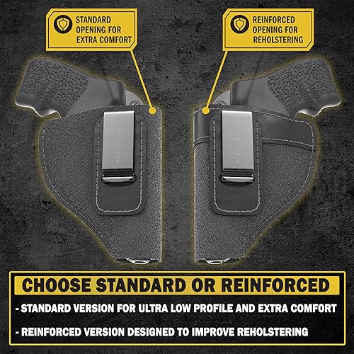 Miniatura 4 de Relentless Tactical La mejor funda IWB de cuero de gamuza fabricada en Estados Unidos se adapta a la mayoría de revólveres con marco J - Ruger LCR -