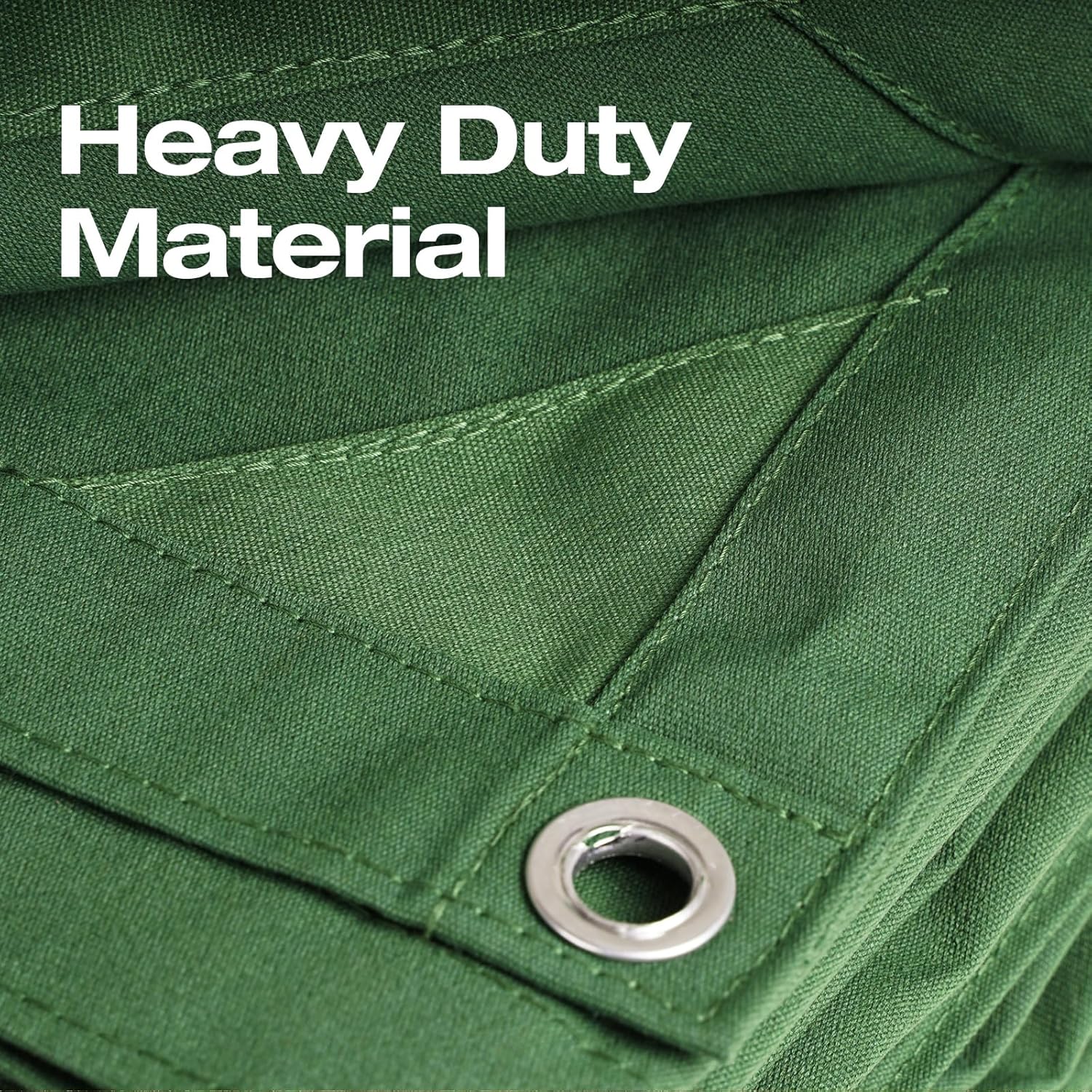 Canvas Tarp 6x8ft 21 Mil Heavy Duty Waterproof Trap, 12Oz UV Resistant Tarpaulin Cover with Rustproof Grommets, All-Weather Outdoor Tarp for Camping, Truck, Boat, Woodpile, Roof, Canopy